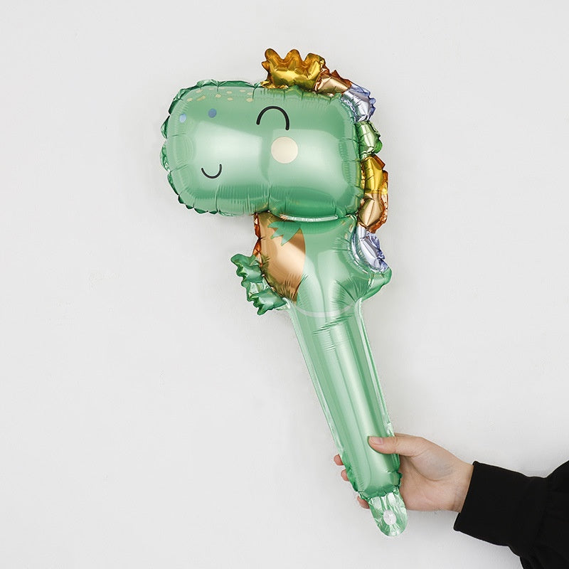 Balon Foil Pentung Panjang / Tongkat / Tenis / Handheld Dino / Dinosaurus Tosca Kartun, Crown Kartun