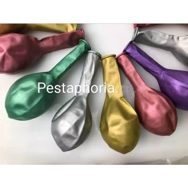 Balon Latex / Lateks Chrome Size 10 Inch