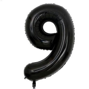 Balon Foil Angka Hitam Size 40 cm