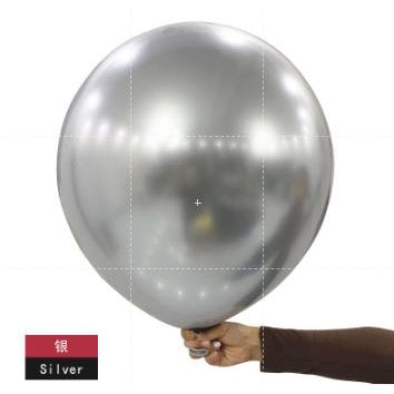 Balon Latex / Lateks Chrome Jumbo Size 16 Inch
