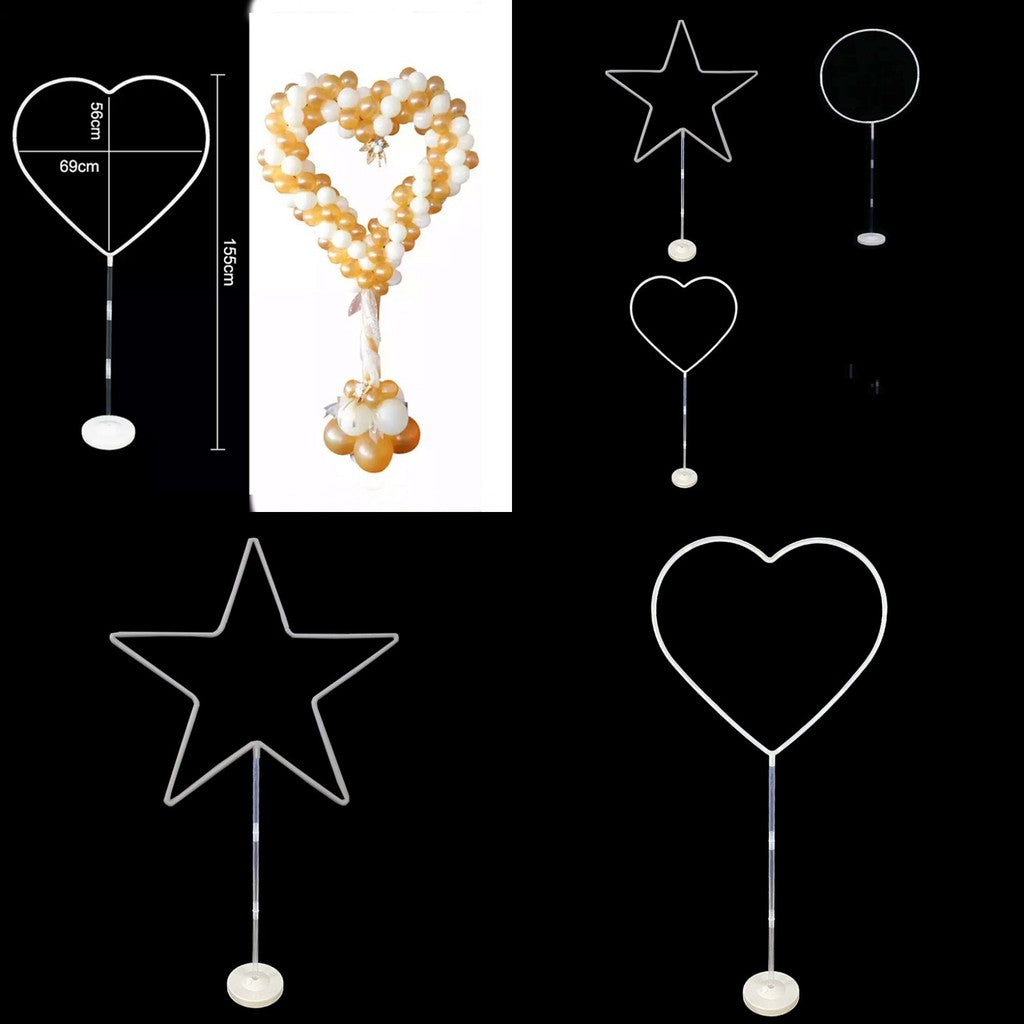 Stand / Standing Holder Balon / Column Arch Bentuk Hati/Love/Bintang/Star