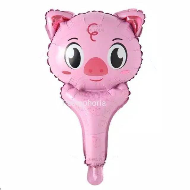 Balon Foil Pentung / Tongkat / Tenis Kepala Hewan / Animal Head