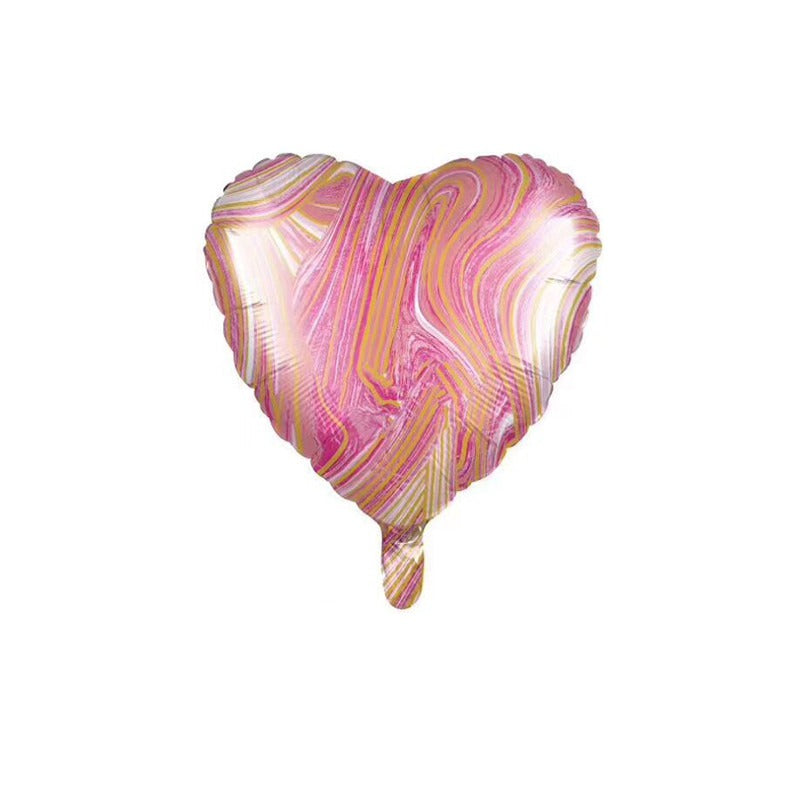 Balon Foil Marble Size 45 cm Hati/Love, Bintang/Star
