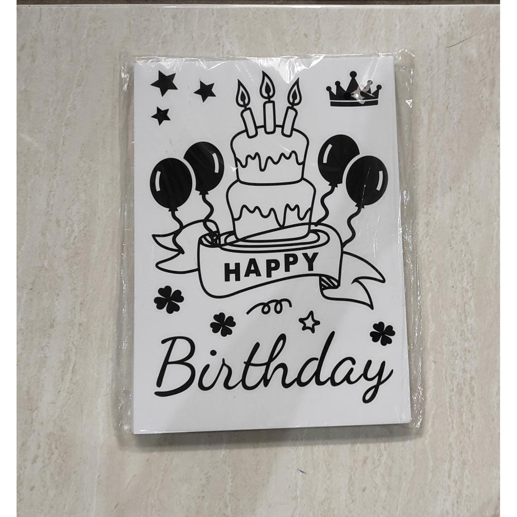 Stiker Bobo Balon PVC Ukuran 21 x 29 cm Balloon Sticker Tulisan Happy Birthday/I Love You/Graduation/Congrats