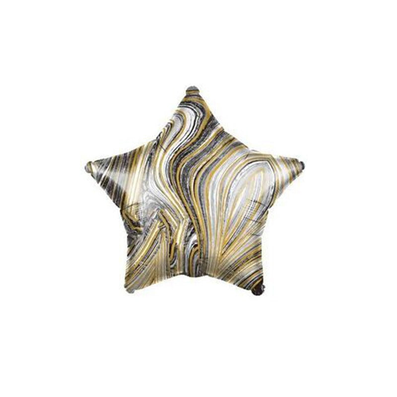 Balon Foil Marble Size 45 cm Hati/Love, Bintang/Star