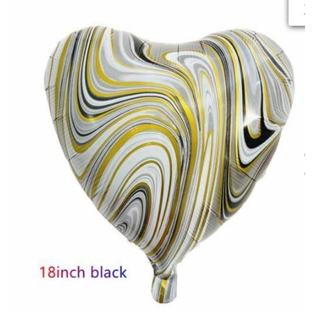 Balon Foil Marble Size 45 cm Hati/Love, Bintang/Star