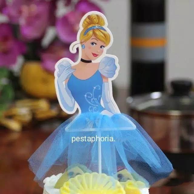 Cake Topper Princess Snow White, Sofia, Anna, Aurora, Cinderella, Elsa