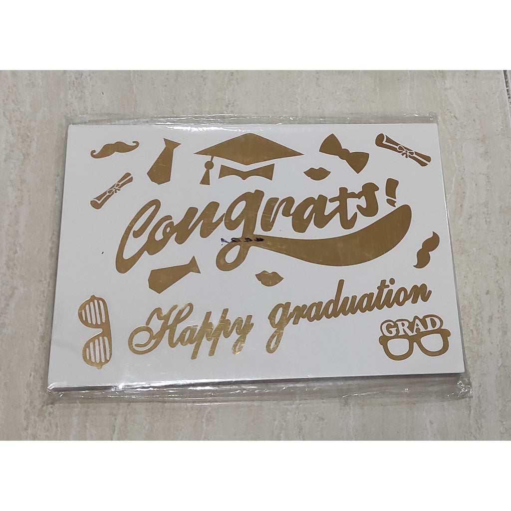 Stiker Bobo Balon PVC Ukuran 21 x 29 cm Balloon Sticker Get Well Soon/Graduation/Grad/Abjad/Congratulations