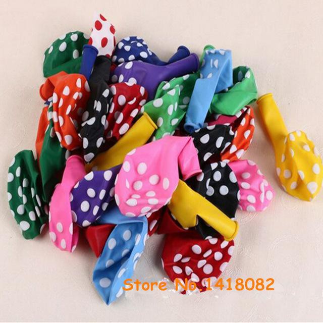 Balon Latex / Lateks Polkadot 12 inch 2,8 gram isi 100 pcs