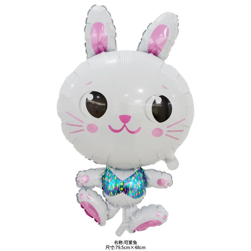 Balon Foil Sitting Bunny, Bunny Head, Floppy Eared Bunny/ Kelinci/Rabbit