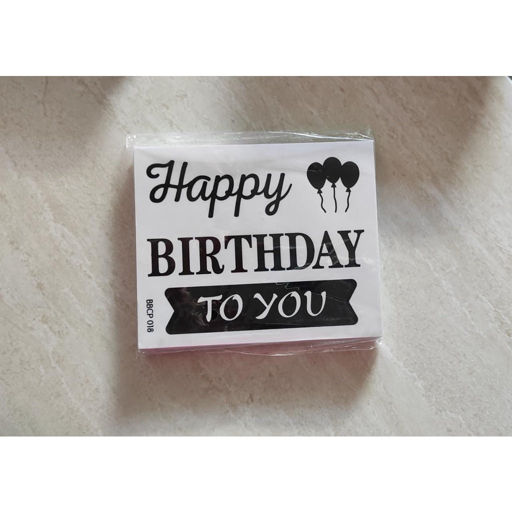 Stiker Bobo Balon PVC ukuran 12 x 12 cm / Balloon Sticker Tulisan Happy Birthday / Love You / Unicorn