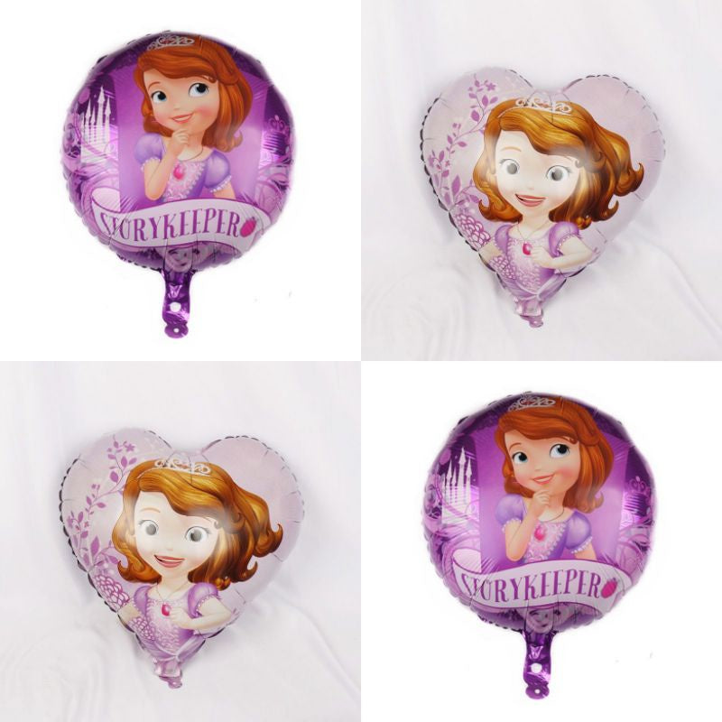 Balon Foil Sofia Hati / Bulat Size 45 cm