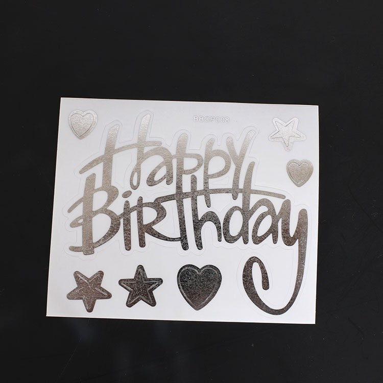 Stiker Bobo Balon PVC ukuran 12 x 12 cm / Balloon Sticker Tulisan Happy Birthday / Love You / Unicorn