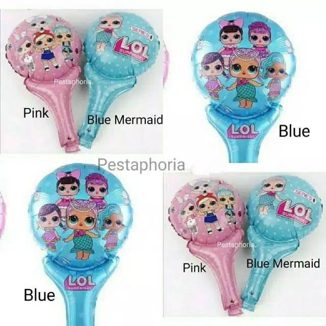 Balon Foil Pentung / Tongkat / Tenis LOL Surprise Dolls