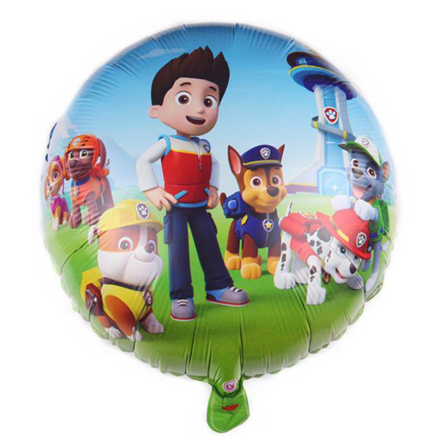 Balon Foil Paw Patrol Bulat / Round Size 45 cm