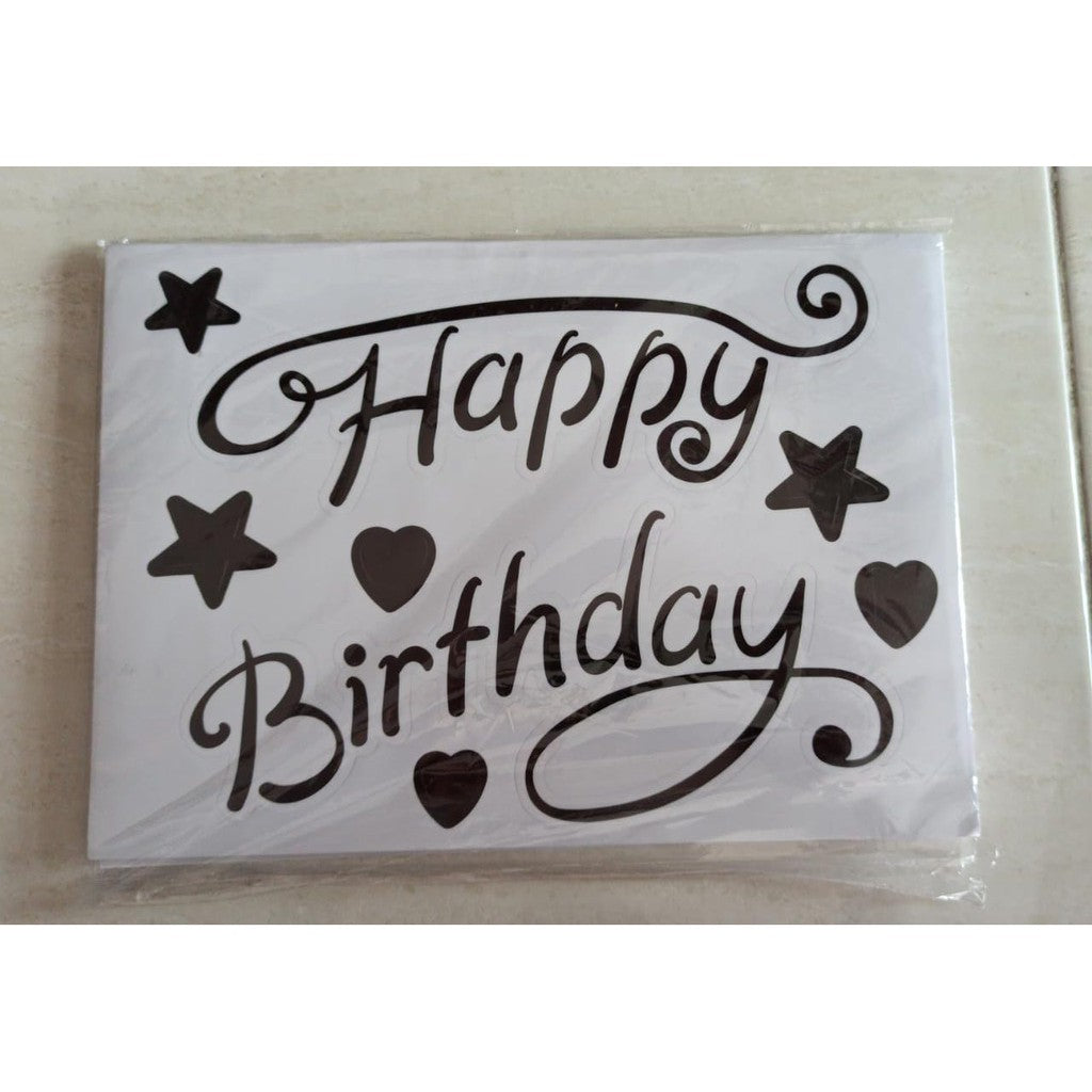 Stiker Bobo Balon PVC Ukuran 21 x 29 cm Balloon Sticker Tulisan Happy Birthday/I Love You/Graduation/Congrats