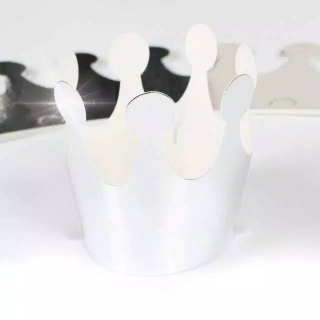 ( isi 10 pcs ) Party Hat Crown / Mahkota Metalik
