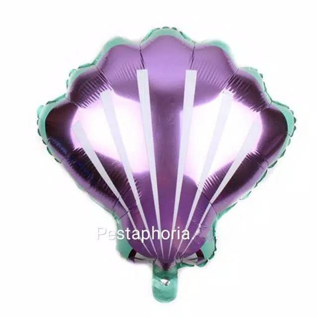 Balon Foil Mermaid Shell / Kerang Size 50 cm