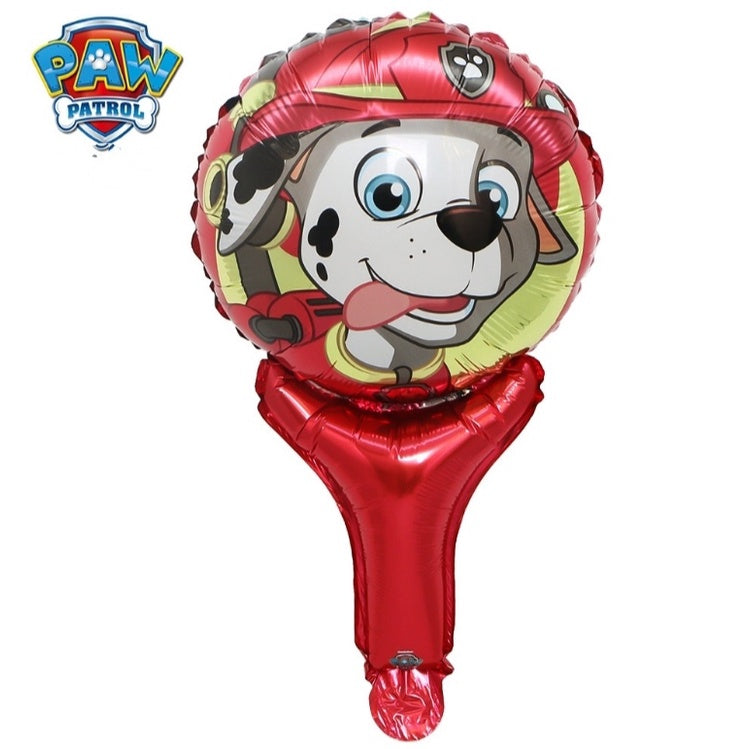 Balon Foil Pentung / Tongkat / Tenis / Handheld Paw Patrol Chase, Marshall, Rubble, Skye