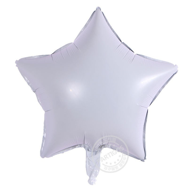 Balon Foil Star / Bintang / Hati / Love size 18 inch (45 cm) Warna Hitam Putih