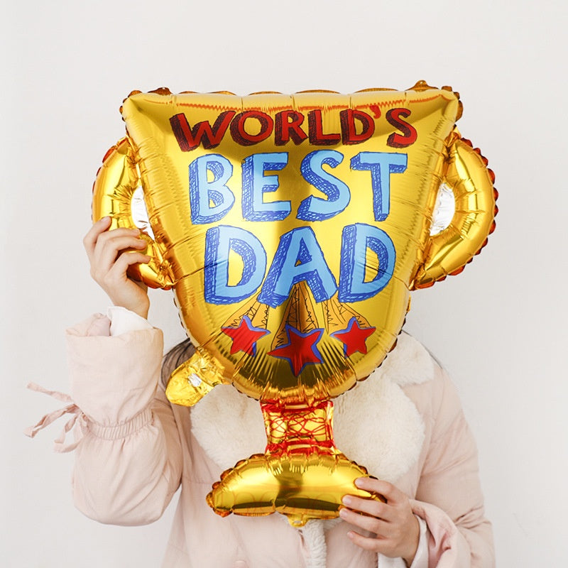 Balon Foil Trophy World Best Dad Size 65 cm