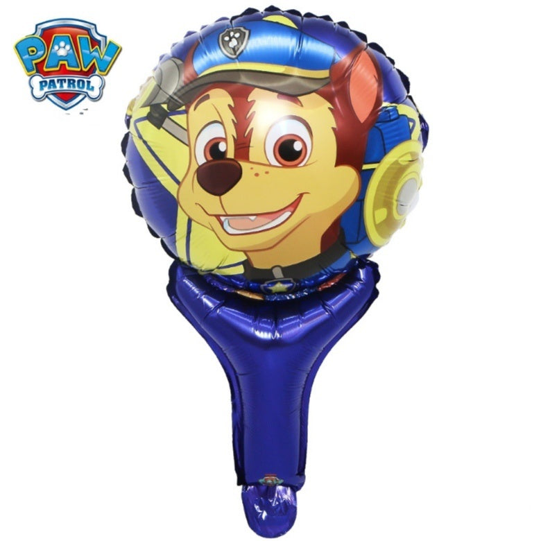 Balon Foil Pentung / Tongkat / Tenis / Handheld Paw Patrol Chase, Marshall, Rubble, Skye