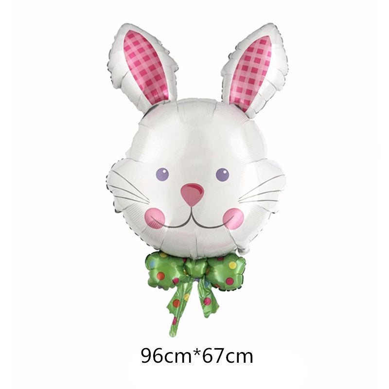 Balon Foil Sitting Bunny, Bunny Head, Floppy Eared Bunny/ Kelinci/Rabbit