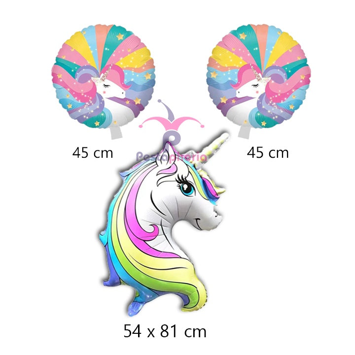 Balon Foil New Unicorn Pastel Set isi 3 balon