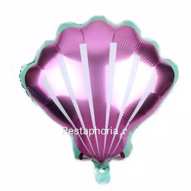 Balon Foil Mermaid Shell / Kerang Size 50 cm
