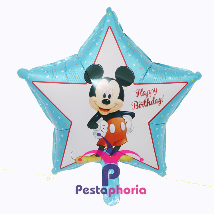 Balon Foil Mickey Star Size 45 cm
