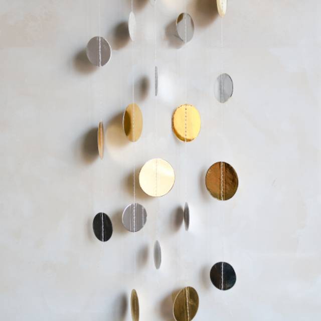 Round Party Garland Metalik 4 Meter
