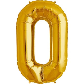 Balon Foil Angka Jumbo Warna Gold Size 100 cm / 40 inch