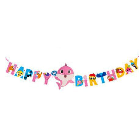 Bunting Flag / Banner HBD Happy Birthday Baby Shark