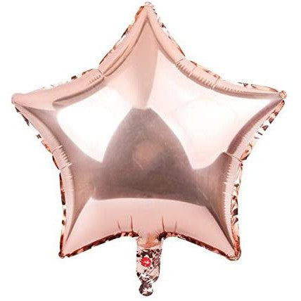 Balon Foil Rose Gold Size 45 cm Bulat/Round, Hati/Love, Star/Bintang