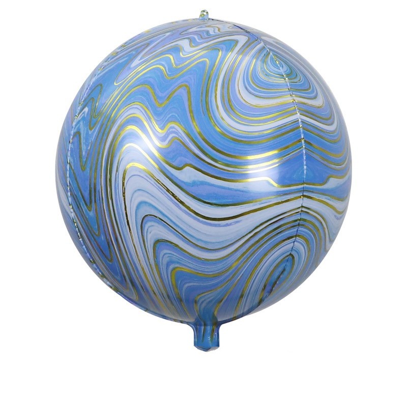 Balon Foil Round / Bulat 4D Marble Size 22 inch