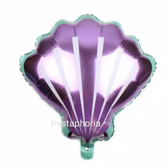 Balon Foil Mermaid Shell / Kerang Size 50 cm