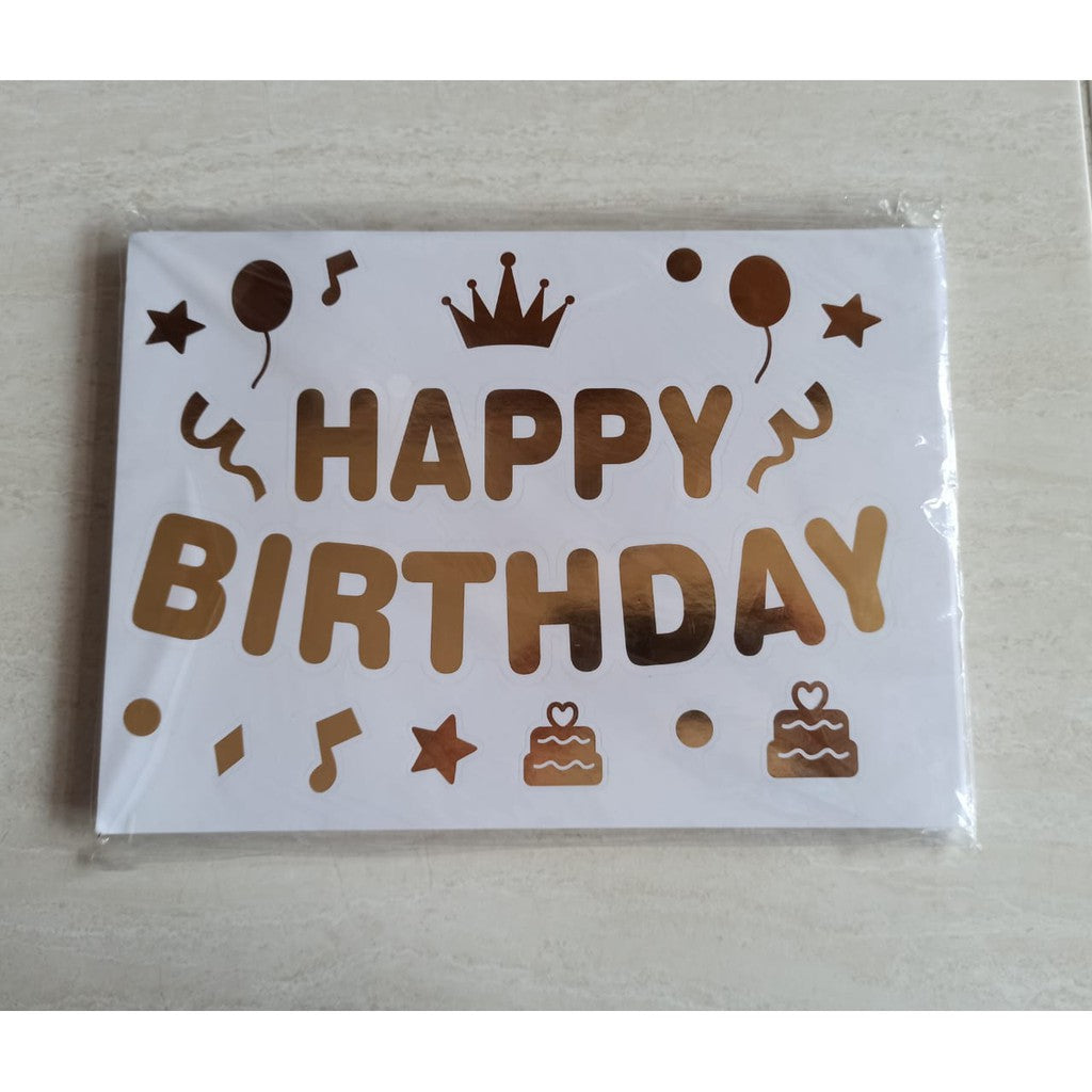 Stiker Bobo Balon PVC Ukuran 21 x 29 cm Balloon Sticker Tulisan Happy Birthday/I Love You/Graduation/Congrats