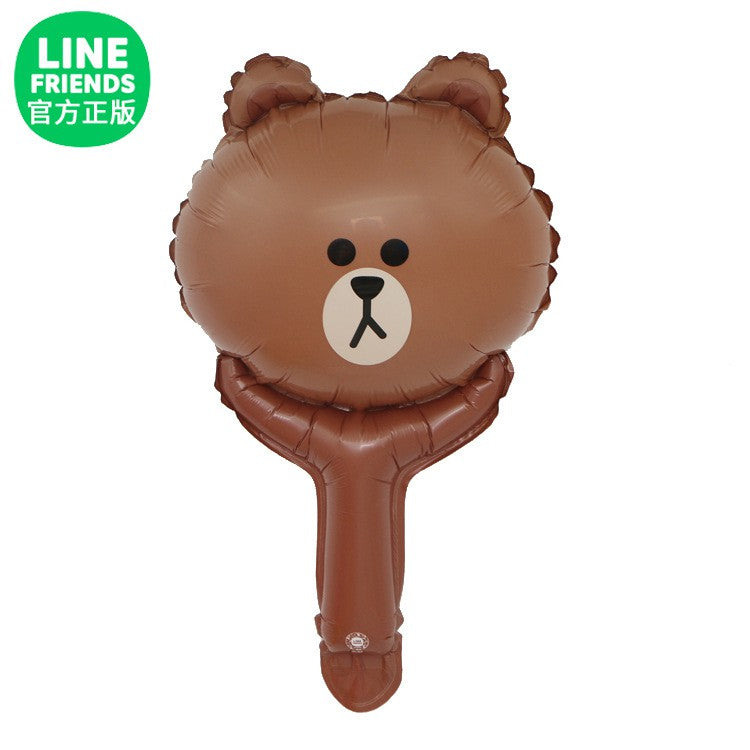 Balon Foil Pentung / Tongkat / Tenis / Handheld Hello Pepa Pig,Daisy Duck,Minnie Pink