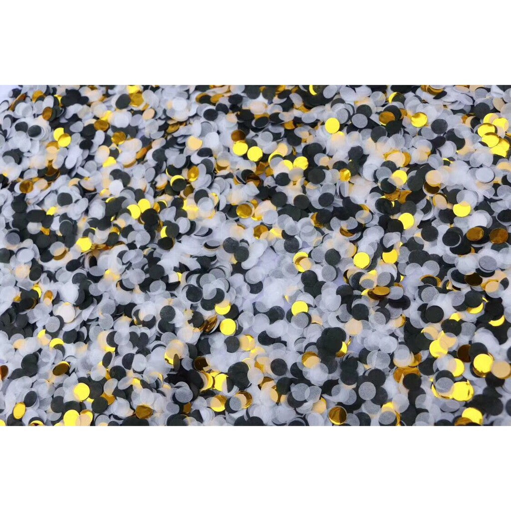 Confetti Mix Foil & Kertas Tissue isian Balon isi 10 gram ukuran 1 cm dan 1,5 cm