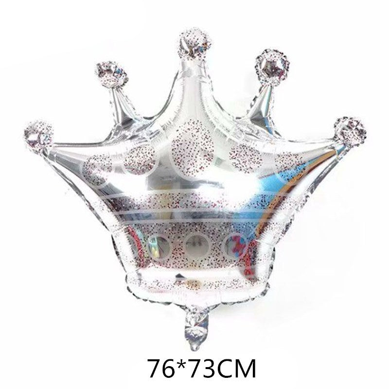 Balon Foil Mahkota / Crown Silver Jumbo