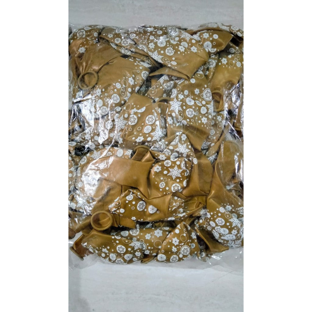 10 pcs Balon Latex Frozen Snowflake / Salju Size 12 inch