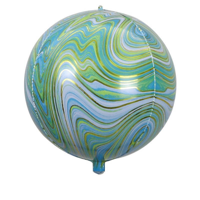 Balon Foil Round / Bulat 4D Marble Size 22 inch