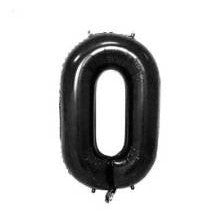 Balon Foil Angka Hitam Size 40 cm