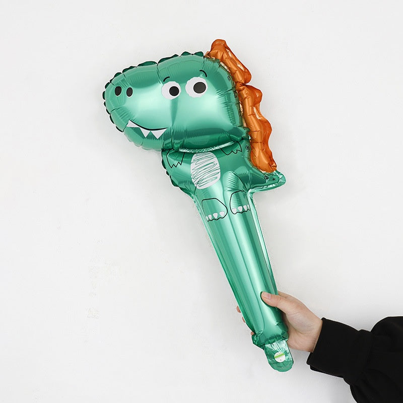 Balon Foil Pentung Panjang / Tongkat / Tenis / Handheld Dino / Dinosaurus Tosca Kartun, Crown Kartun