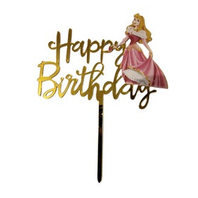 Cake Topper Acrylic / Akrilik Happy Birthday Ariel The Mermaid