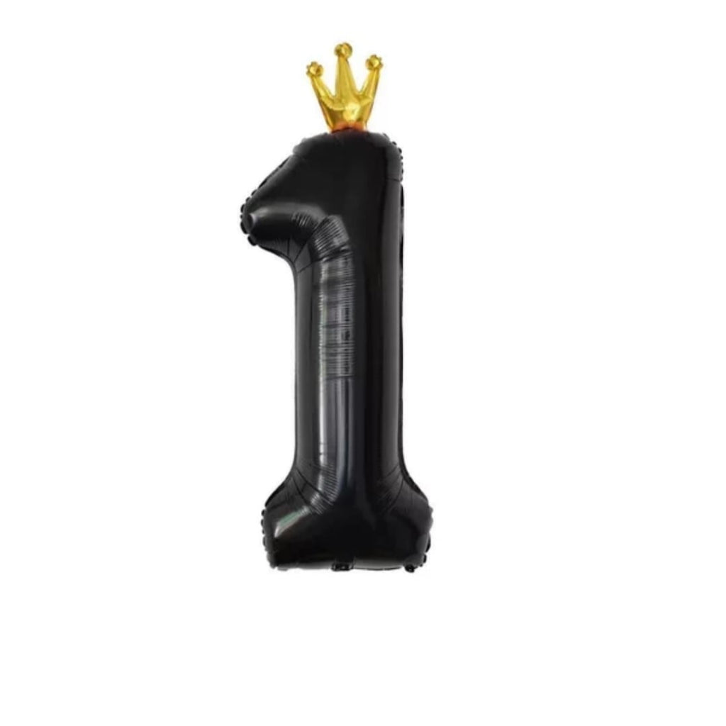 Balon Foil Angka Crown Jumbo Size 100 cm