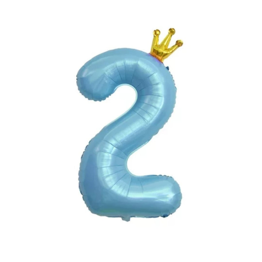 Balon Foil Angka Crown Jumbo Size 100 cm