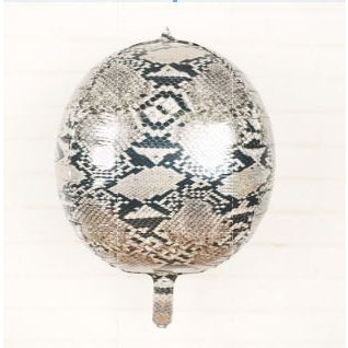 Balon Foil Bulat 4D Satuan Motif Animal Print Hewan Leopard Macan Zebra Jerapah 22 inch