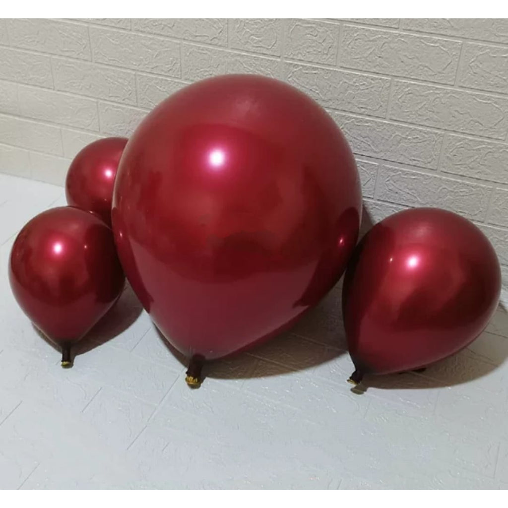 Balon Latex / Lateks Double Layer Warna Chanel Red Size 5 inch