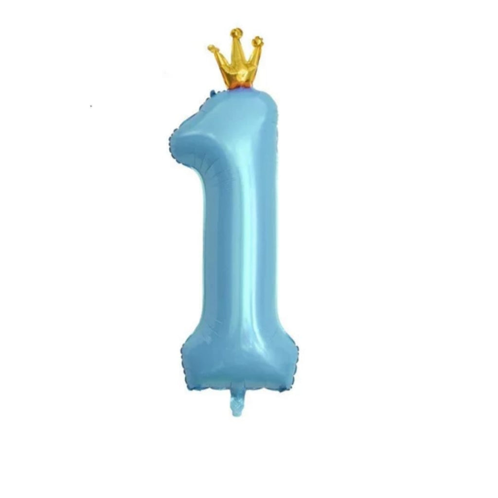 Balon Foil Angka Crown Jumbo Size 100 cm